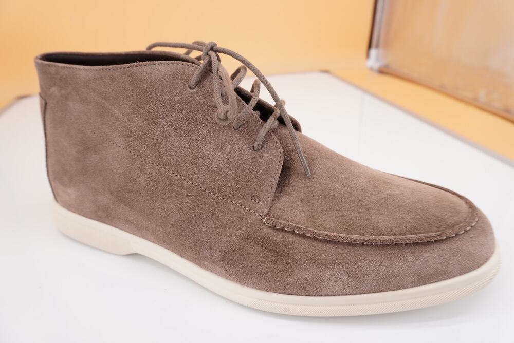 Canali Taupe Suede Chukka Hiking Boots Size 8 New Lace Up $595 New Ankle